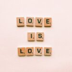 brown wooden love is lover decor